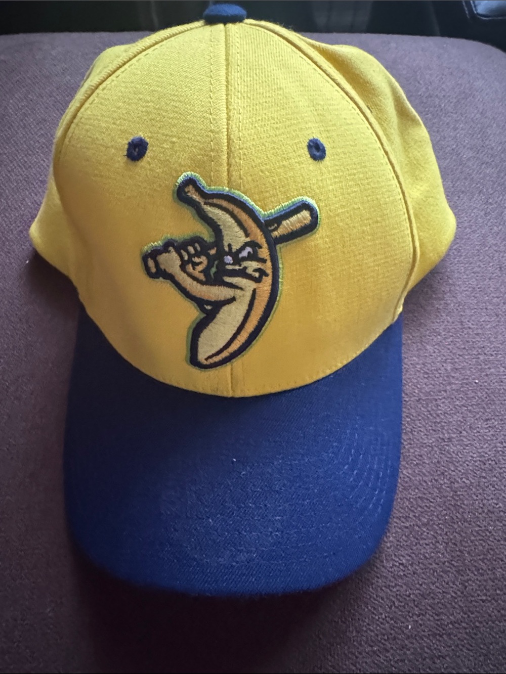 Zephyr Yellow and Navy Baseball Cap with Banana Patch